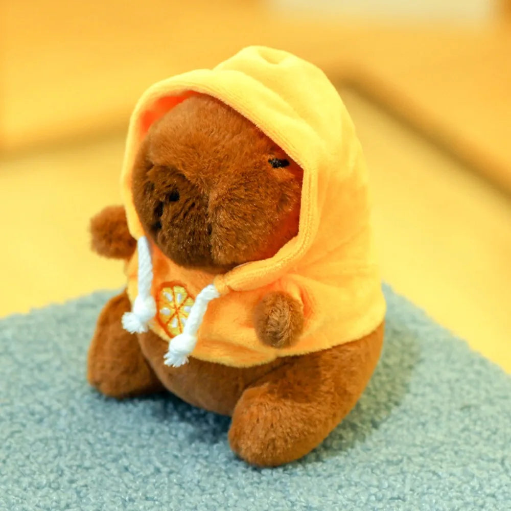 Kawaii Capybara Plush Toy with hoodie