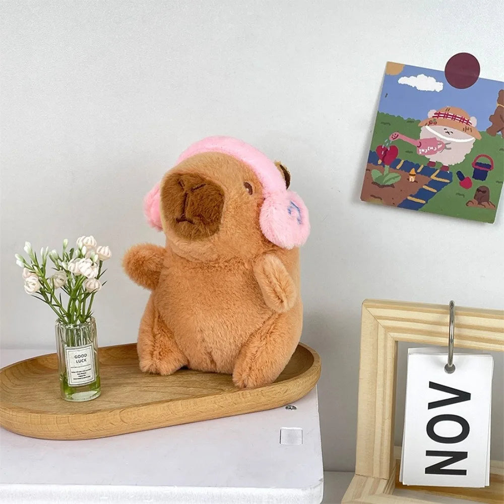 Kawaii Capybara Plush Toy with hoodie