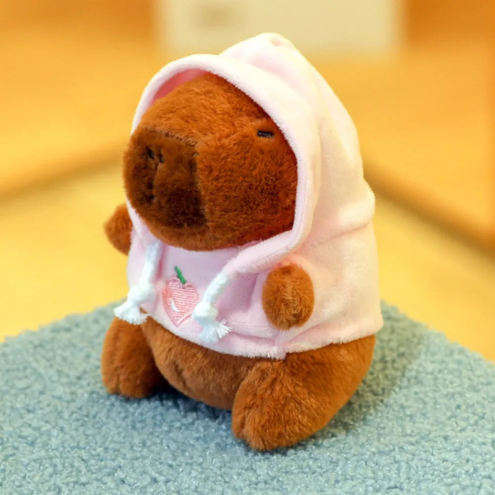 Kawaii Capybara Plush Toy with hoodie