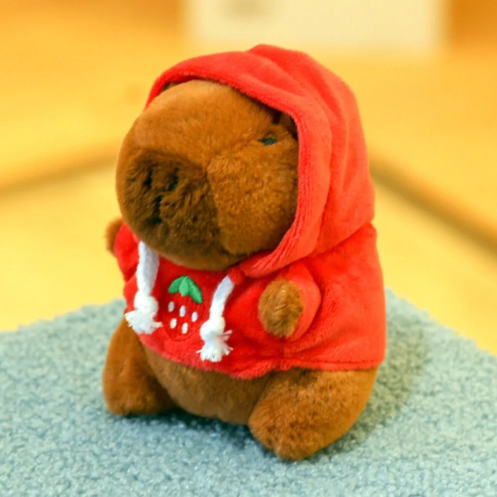 Kawaii Capybara Plush Toy with hoodie